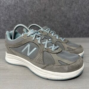 New Balance 877 V1 Walking Shoes Womens 8.5 Grey Blue Suede Mesh WW877SB ABZORB